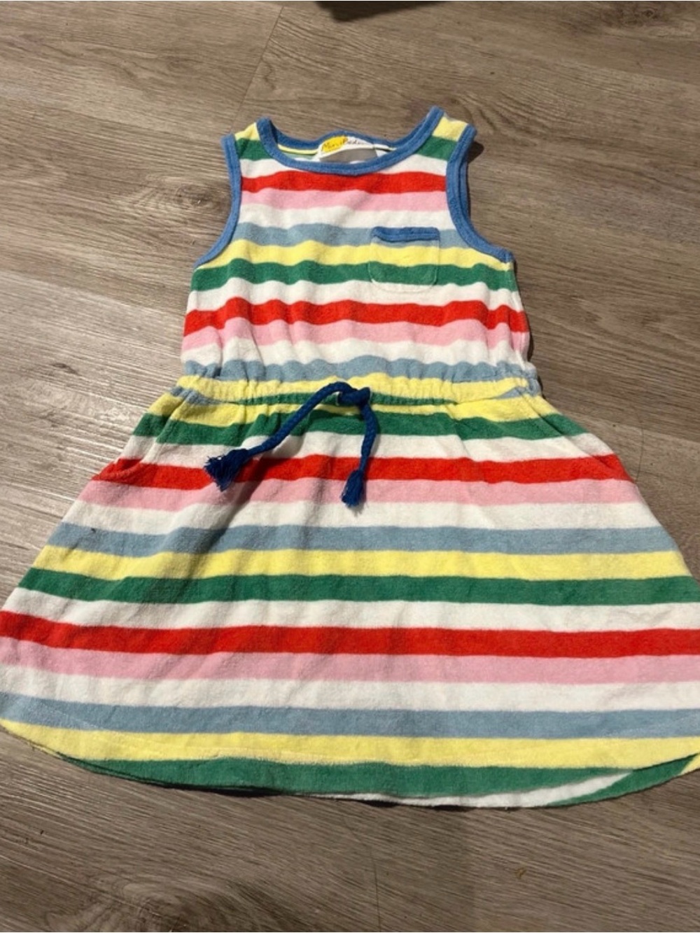 Mini boden toweling rainbow dress